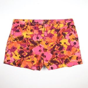 LOFT Shorts Floral Orchids Women’s Size 4 NWOT